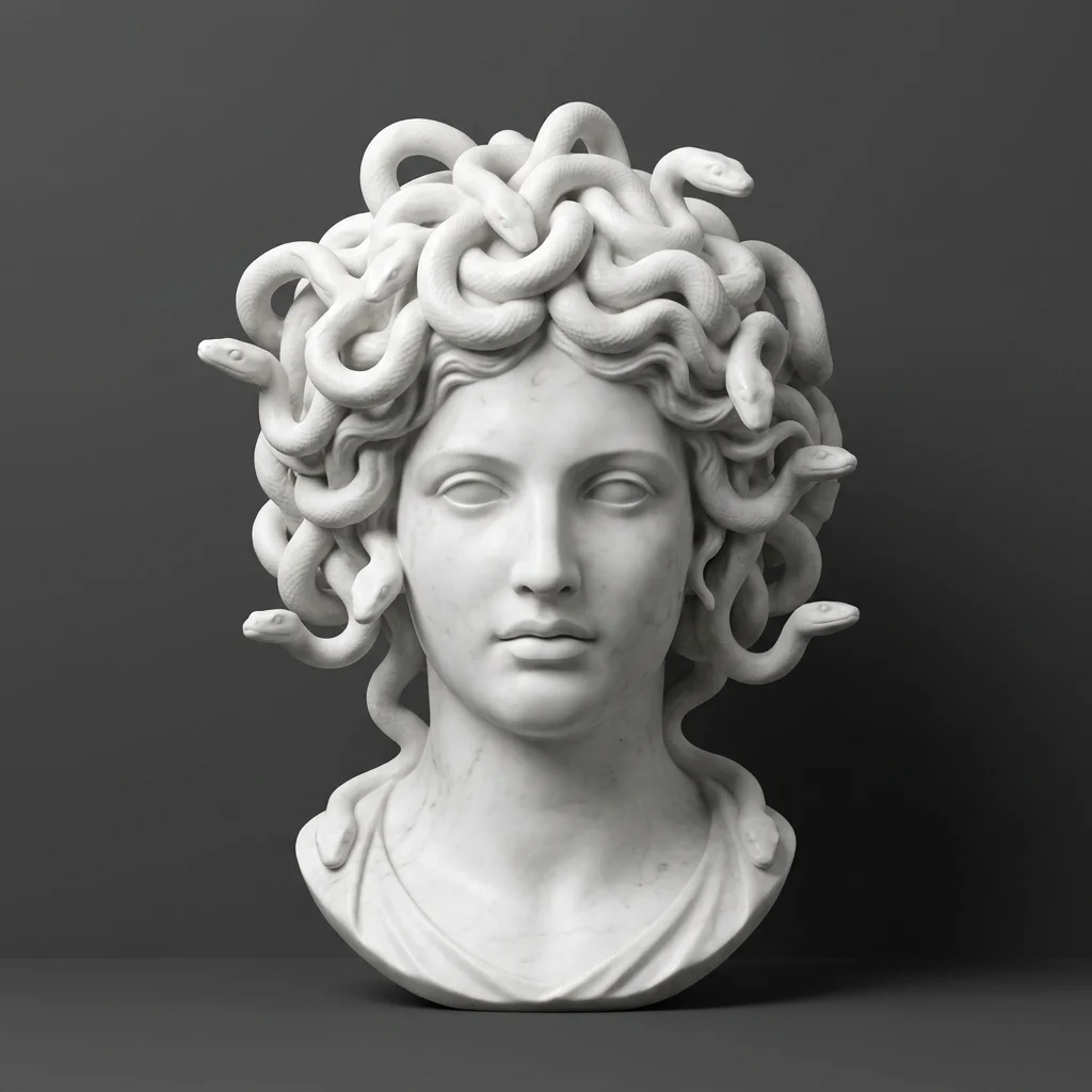 Base Medusa Statue Bust